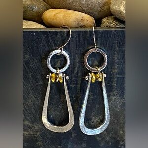 2/$10 Silver Gold Accent Earrings